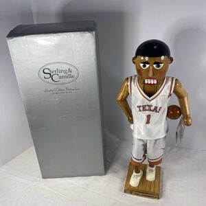 Sterling & Camille Texas Longhorns Basketball Nutcracker Limited 2002 w Box